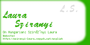 laura sziranyi business card